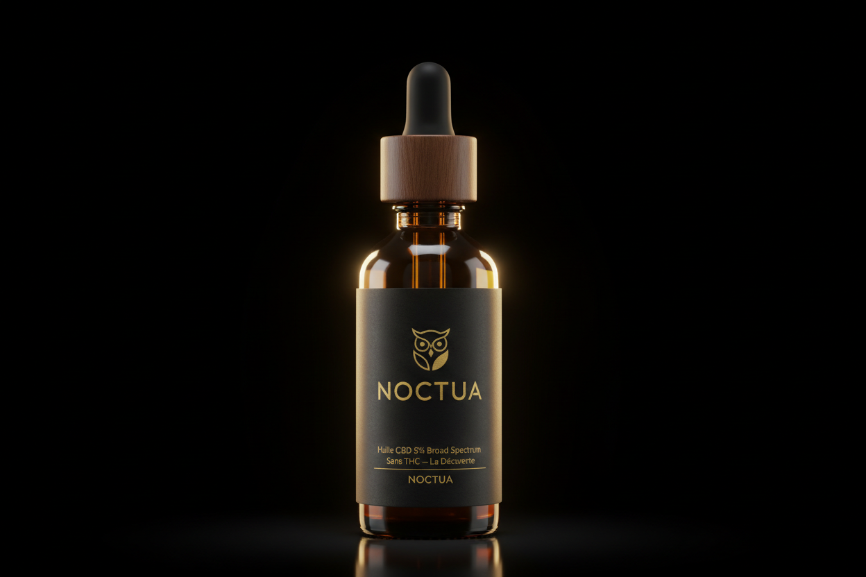 Huile CBD 5% Broad Spectrum Sans THC — La Découverte NOCTUA